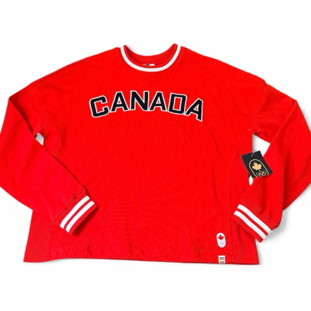 HUDSON’S BAY Olympics Official Canada Sweater Red Women’s Size Small BRAND NEW